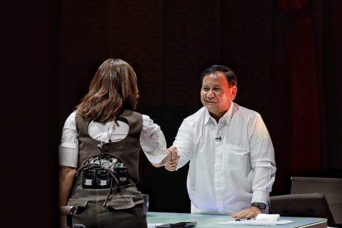 Menteri Pertahanan (Menhan) RI Prabowo Subianto saat menghadiri program 'Mata Najwa'. (Dok. Tim Media Prabowo Subianto)

