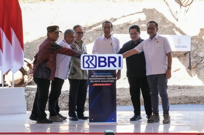 Acara Groundbreaking Pembangunan Gedung BRI di Ibu Kota Nusantara (IKN) pada Kamis, 29 Februari 2024. (Dok. BRI)