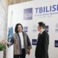 Menteri Keuangan (Menkeu) RI Sri Mulyani Indrawati dan Presiden Asian Development Bank (ADB) Masatsugu Asakawa di Tbilisi, Georgia, Sabtu (4/5/2024). (Instagram.com/@smindrawati)