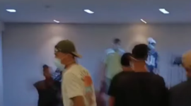 Pembubaran acara dilakukan oleh sekelompok orang tak dikenal (OTK) di hotel kawasan Kemang, Jakarta Selatan. (Dok. Tangkapan layar Yuotube.com NKRI POST)