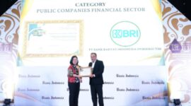 BRI dinobatkan sebagai The Best State-Owned Enterprise Category of Public Companies-Financial Sector. (Dok. BRI)