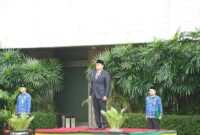 Wakil Menteri Pertanian (Wamentan), Sudaryono saat memimpin upacara Hari Kesaktian Pancasila. (Dok. Kementan)

